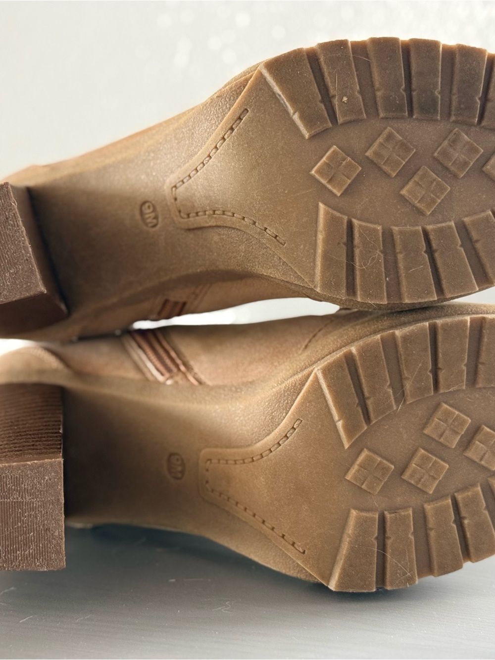 G by Guess Tan Lace-Up Block Heel Ankle Boot with Gold Buckle - Picture 6 of 6